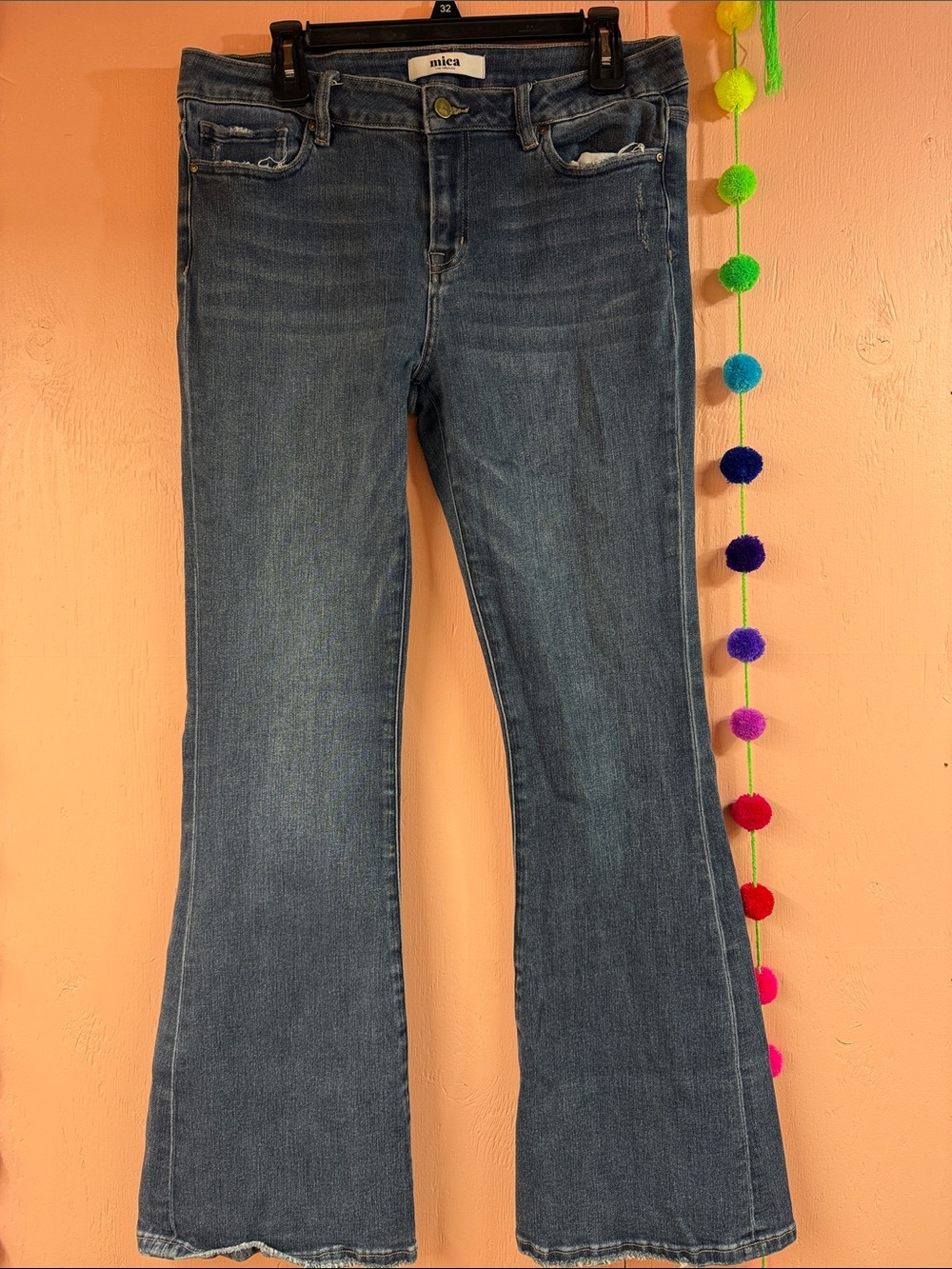 Mica Mid-Blue Flare Jeans for Women